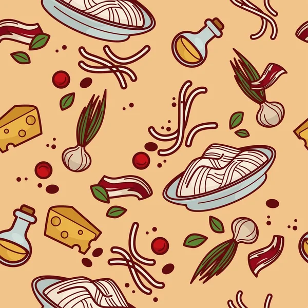 Italiensk Pasta Med Kryddor Och Grönsaker God Maträtt Med Hälsosamma — Stock vektor