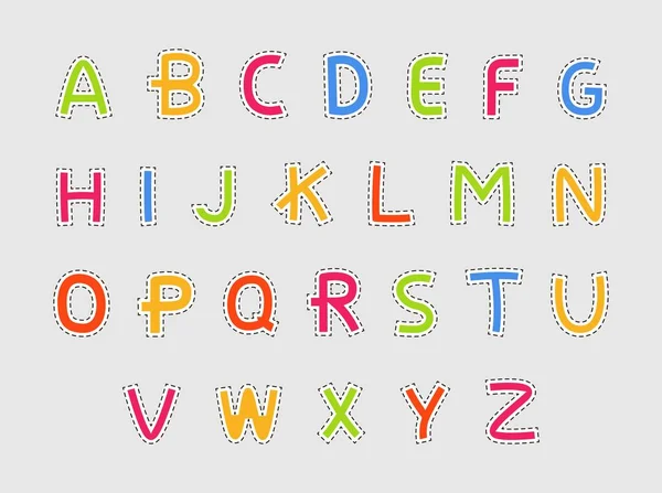 Αλφάβητο Abc Για Παιδιά Γράμματα Μάθησης Και Διδασκαλίας Βρέφη Μεμονωμένες — Διανυσματικό Αρχείο