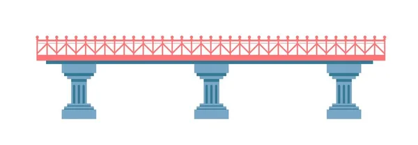 Міст Архітектурне Будівництво Міста Інфраструктури Містобудування Ізольований Прохід Пішоходів Або — стоковий вектор