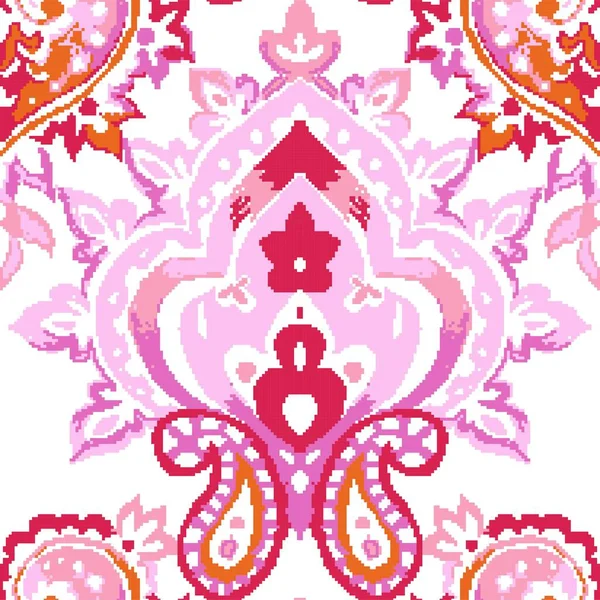 Пикселированные Цветущие Цветы Бутоны Цветущие Лепестки Ветки Пиар Арт Дизайн — стоковый вектор