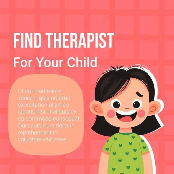 Thérapeute Pour Votre Enfant Soins Santé Assistance Médicale Pour Les — Image vectorielle