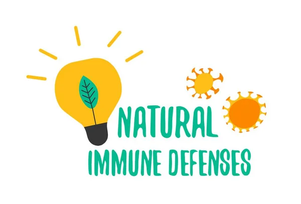Immunförsvar Och Naturlig Motståndskraft Mot Infektioner Eller Toxiner Isolerat Klistermärke — Stock vektor