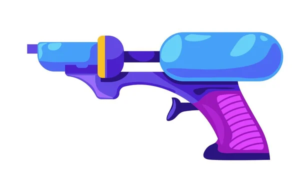 Wasserpistole Plastikspielzeug Für Kinder Für Spiele Und Schlachten Freien Isolierte — Stockvektor