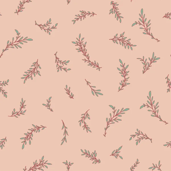 Ветки Ветви Листьями Листьями Винтажный Мотив Ботанической Флоры Цветочный Дизайн — стоковый вектор