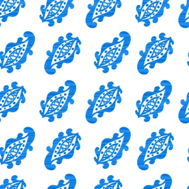 Yapraklar, yapraklar, bitki örtüsü ve süs motifi. Çiçekli dekor, çiçek tomurcukları ve çiçekçi kompozisyonu. Kusursuz desen, duvar kağıdı izi ya da arka plan. Düz biçim illüstrasyonunda vektör