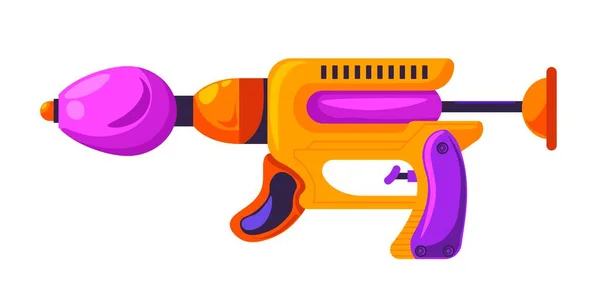 Pistola Água Brinquedo Plástico Isolado Para Crianças Atividades Verão Diversão —  Vetores de Stock