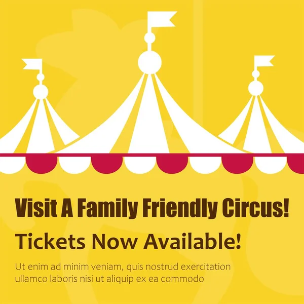 Summer Market Entertainment Amusement Park Visit Family Friendly Circus Tickets — Stockvector