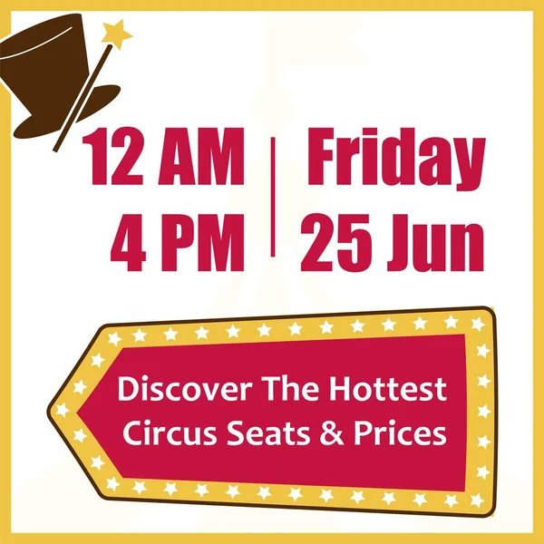Friday Circus Entertainment Show Visitors Discover Hottest Seats Prices Discounts — Stockvector