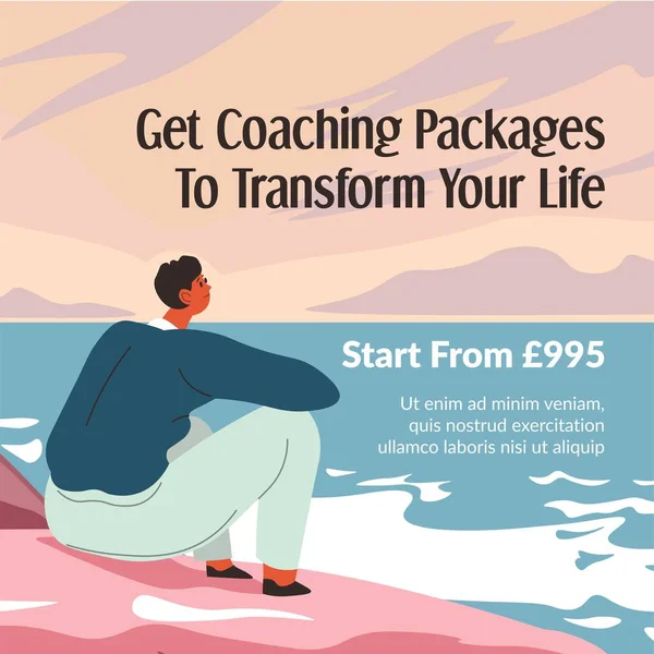 Transform Change Your Life Help Coaching Package Mindset Creative Thinking — ストックベクタ