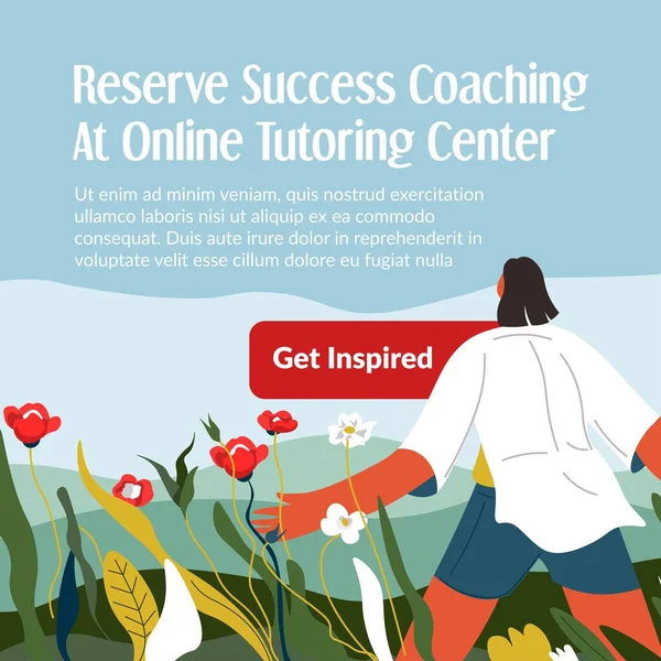 Get Inspired Reserve Success Coaching Online Tutoring Center Change Your — ストックベクタ