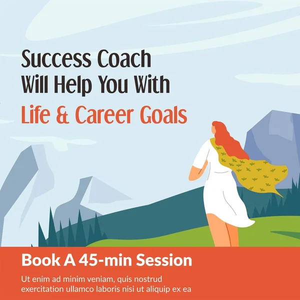 Book Session Success Coach Get Life Career Goals Set Psychology — ストックベクタ