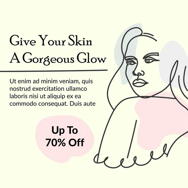 Spa Salon Procedures Sale Discounted Price Give Your Skin Gorgeous —  Vetores de Stock