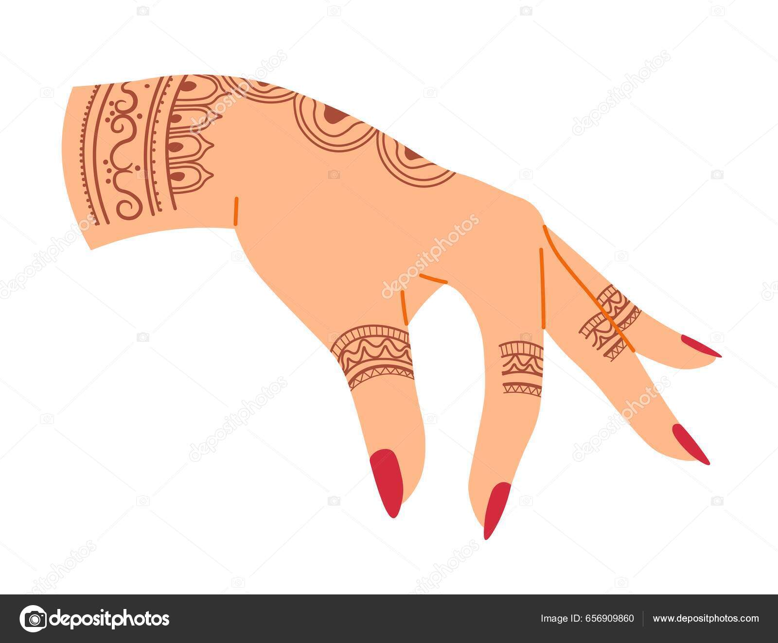mão feminina com tatuagem 11210972 Vetor no Vecteezy