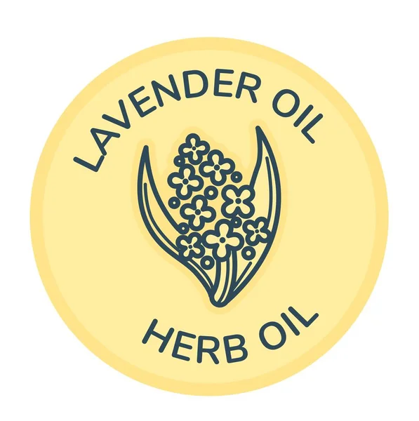 Biologische Lavendelolie Voor Huid Geïsoleerd Kruideningrediënt Voor Cosmetische Producten Natuurlijke — Stockvector