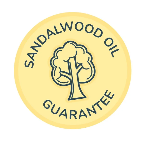 Sandelholzöl Garantierte Qualität Natürliche Zutat Zum Kochen Oder Für Kosmetikprodukte — Stockvektor