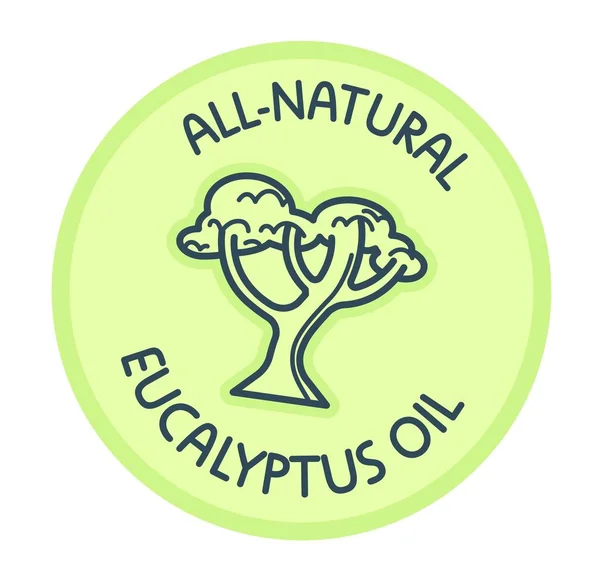 Bio Zutat Zum Kochen Und Diäten Isoliert Alle Natürlichen Eukalyptusöl — Stockvektor