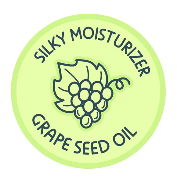 Silky Pelembab Minyak Biji Anggur Terisolasi Untuk Kulit Dan Produk - Stok Vektor