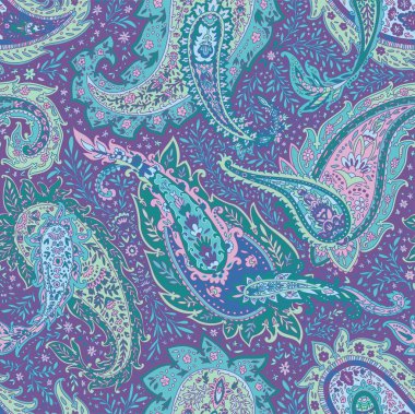 Tomurcuklanan yapraklar ve dallar, çiçekli süsler ya da süsler. Çiçekler, taç yaprakları, kıvrımlı bitkiler. Kusursuz desen, duvar kağıdı izi ya da arka plan. Düz biçimli vektör