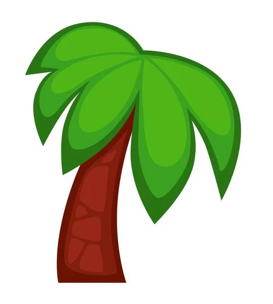 Exotic Palm Tree Vegetation Botany Exotic Country Isolated Plant Lush — Stock Vector