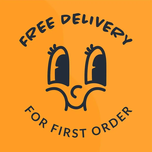 Special Offer Clients Customers Free Delivery First Order Best Deal — Stock Vector