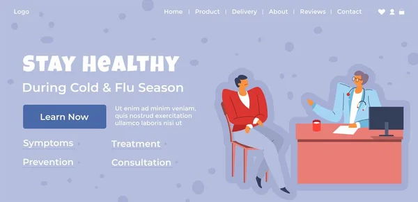 Temporada Resfriado Gripe Mantenerse Saludable Durante Período Enfermedad Aprender Los — Archivo Imágenes Vectoriales