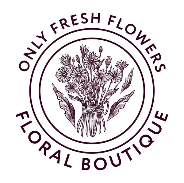 Boutique Florale Avec Bouquets Frais Fleurs Fleurs Floraison Flore Arrangement — Image vectorielle