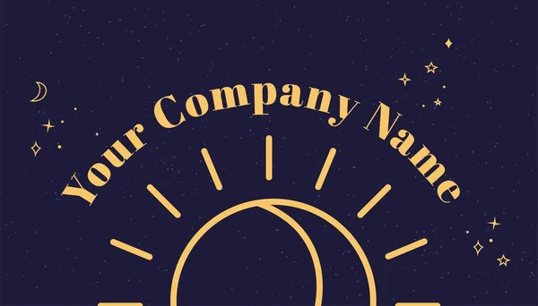 Nome Empresa Sua Organização Design Minimalista Com Estrelas Planetas Constelações —  Vetores de Stock
