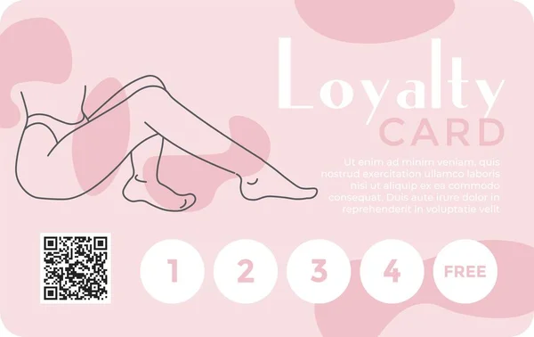 Epilation Spa Salon Loyalty Card Numbers Code More Details Information — Stock Vector