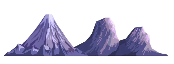 Горы Пейзажи Высокие Скалы Холмы Природная Сцена Дикая Природа Естественная — стоковый вектор