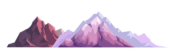 Βουνά Ψηλές Κορυφές Και Κορυφές Φυσική Ανύψωση Άγρια Φύση Και — Διανυσματικό Αρχείο