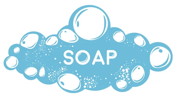Kosmetiske Produkter Hygiene Isolert Såpevann Med Bobler Sjampo Eller Vaskemiddel – stockvektor