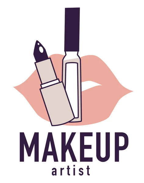 Les Procédures Salon Beauté Spécialiste Maquillage Visage Application Mascara Lotions — Image vectorielle