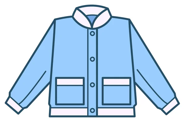Jeanshemd Oder Jacke Für Jungen Isolierte Ikone Stilvoller Kinderkleidung Laden — Stockvektor