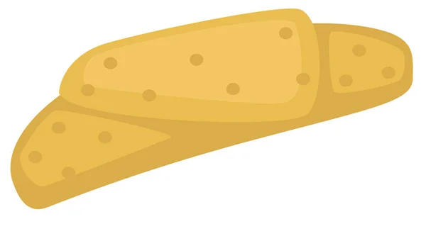 バターで焼きパン 伝統的なフランスのクロワッサンの孤立アイコン カフェでのデザートとお菓子 菓子パンや小麦で作られたスナック レストランメニューのレシピ 平型ベクトル — ストックベクタ