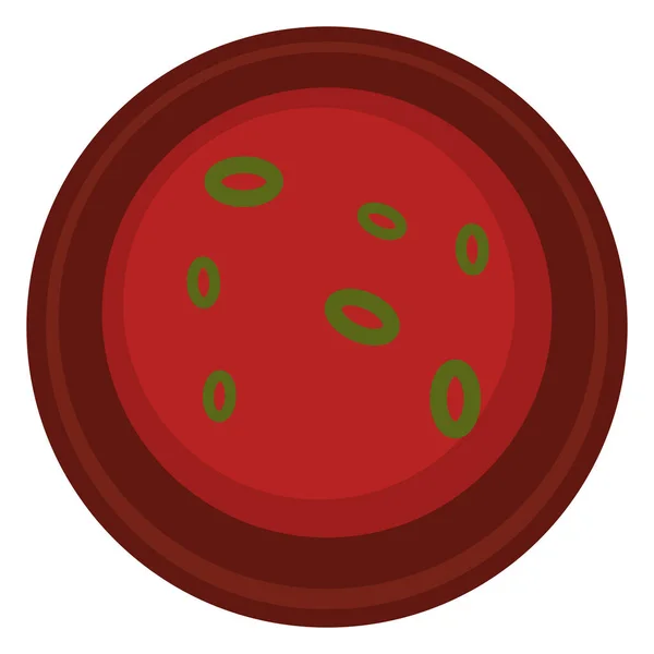 Cuisine Traditionnelle Mexicaine Icône Isolée Bol Avec Soupe Aux Tomates — Image vectorielle