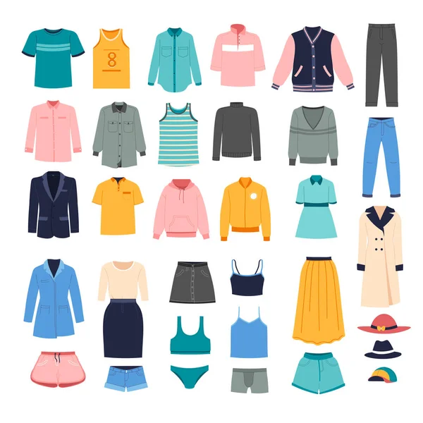 Κομψά Ρούχα Για Γυναίκες Μοντέρνα Συλλογή Ρούχων Τζάμπερ Και Παλτά — Διανυσματικό Αρχείο