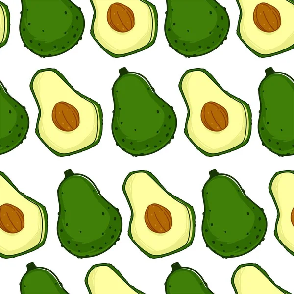 Leckere Avocadobeeren Halbiert Mit Samen Köstliches Produkt Leckeres Essen Und — Stockvektor