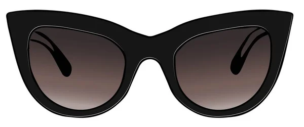 Modische Accessoires Für Frauen Isolierte Katzenaugen Sonnenbrillen Für Luxuriöse Kleidung — Stockvektor