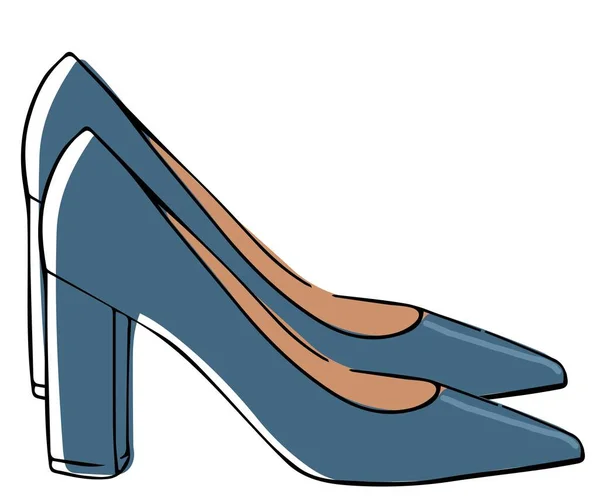 Chaussures Mode Pour Femmes Chaussures Classiques Isolées Sur Talon Haut — Image vectorielle