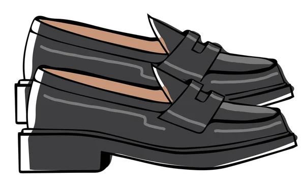 Кожаная Обувь Платформе Повседневной Одежды Нарядов Изолированная Удобная Обувь Женщин — стоковый вектор
