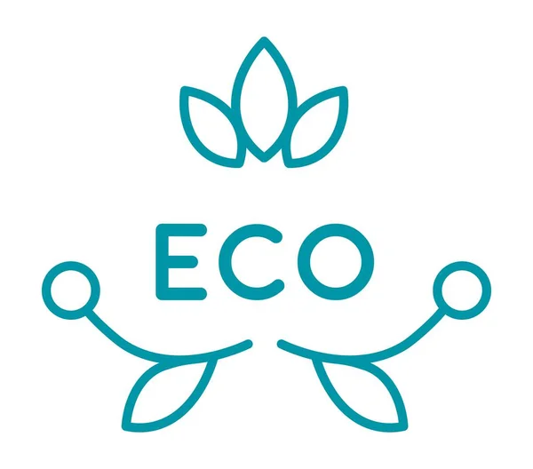 Productos Naturales Ecológicos Etiqueta Emblema Para Embalaje Anuncio Cosméticos Icono — Vector de stock