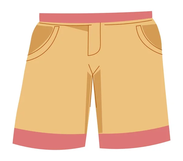 Ropa Para Niños Modelos Moda Pantalones Cortos Aislados Con Bolsillos — Vector de stock