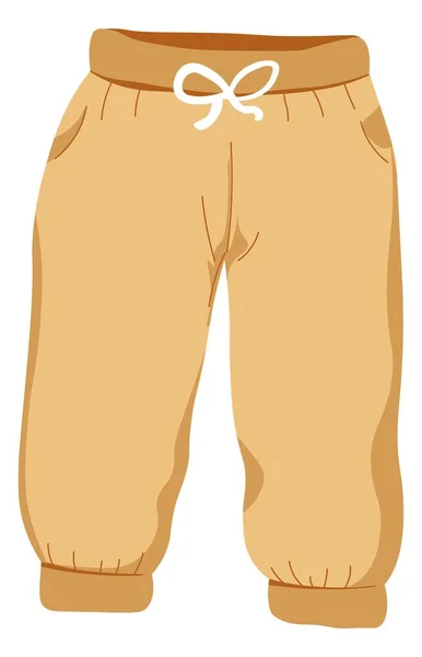 Vêtements Pour Enfants Pour Garçons Filles Pantalon Sport Coton Isolé — Image vectorielle
