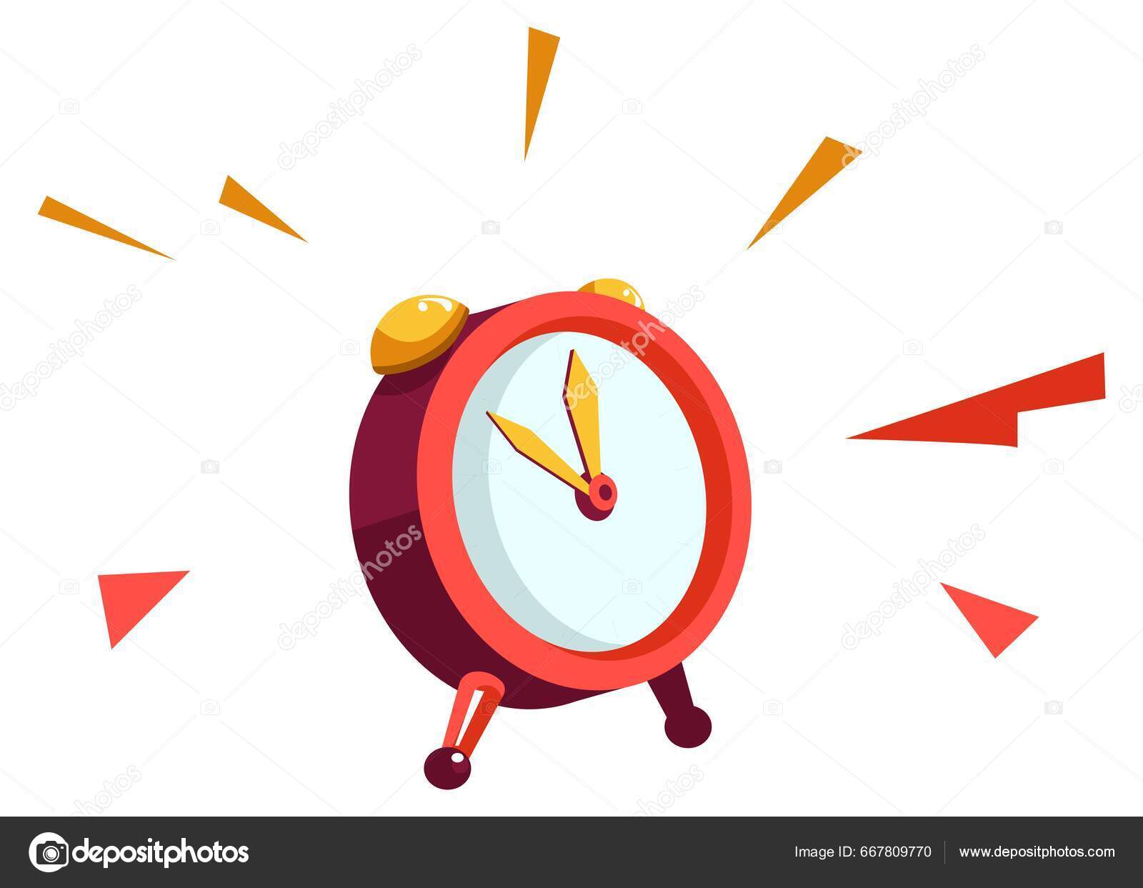 Deadlines Rush Ringing Alarm Clock Hands Face Stopwatch Timeout Symbol