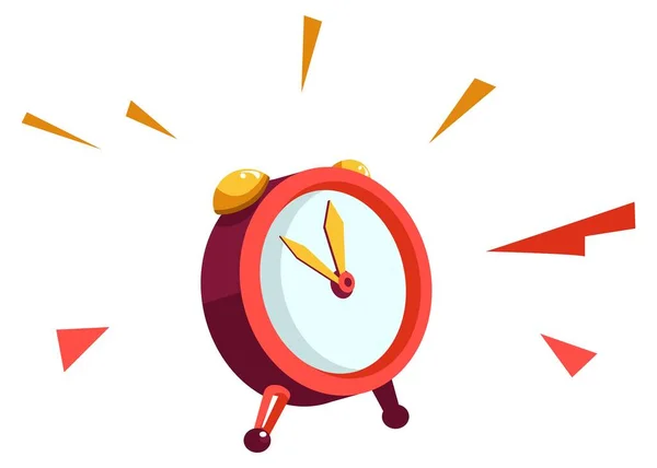 Határidők Rohanás Riasztó Óra Kézzel Arccal Stopwatch Vagy Timeout Pontosság — Stock Vector