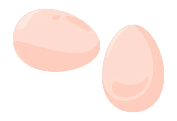 Виробництво Сільськогосподарської Продукції Ізольовані Органічні Натуральні Страви Яйця Мушлі Приготування — стоковий вектор