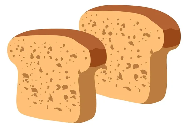 Pšenice Nebo Oves Žitný Chléb Nakrájený Plátky Izolované Organické Přírodní — Stockový vektor