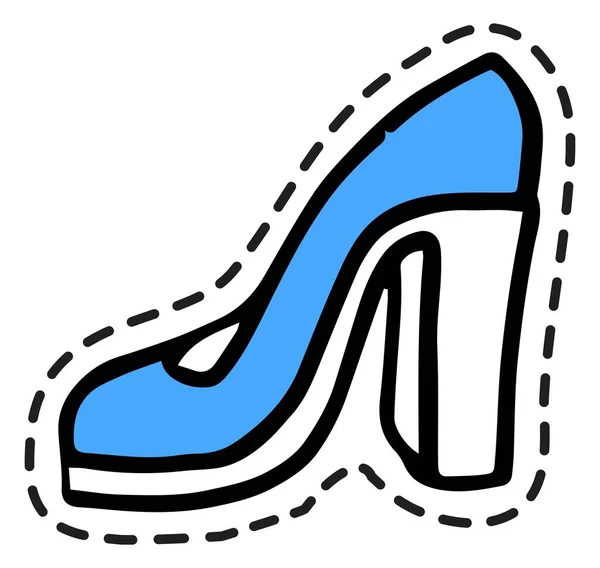 ハイヒールの女性の靴 隔離された女性の服やアクセサリー 服の完成のための店や店の装飾 アパレルの要素 シールまたはラベル 隔離されたアイコン フラットスタイルのベクトル — ストックベクタ