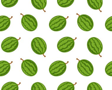 Lezzetli karpuzlar, sağlıklı beslenme ve yeme için bütün böğürtlen, doğal ve organik yemek. Vejetaryen ve vejetaryen menüsü, vitaminler. Arkaplan ya da parmak izi, kusursuz desen. Düz biçimli vektör
