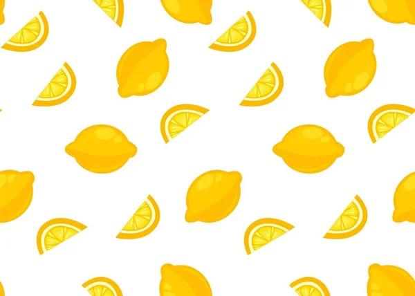 Biologische Und Natürliche Zitronen Ganze Zitrusfrüchte Und Scheiben Saftige Produkte — Stockvektor